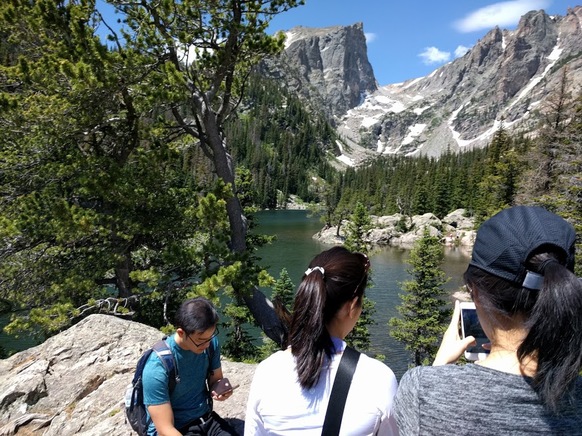 Along the hike to Emerald Lake, Rocky Mountain National Park.