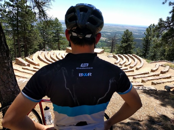 Near the end of a hot ride at Sunrise Ampitheater, near the Flagstaff summit.