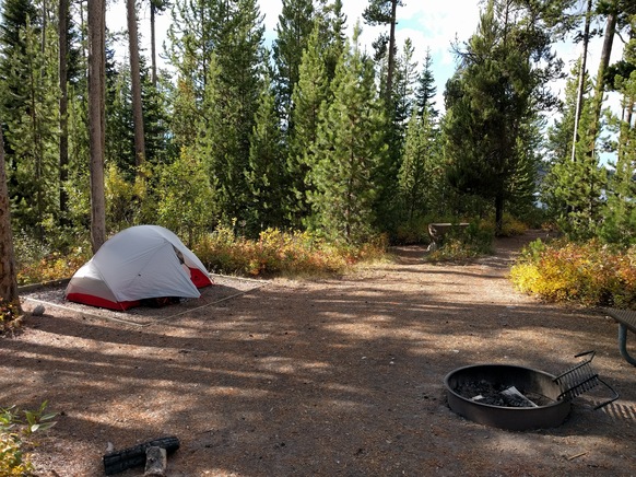 Tent site at Signal Mountain.