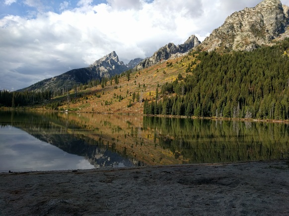 My view during breakfast at String Lake.